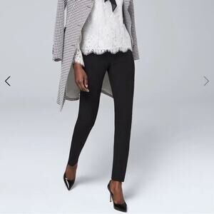 UEC WHITE HOUSE BLACK MARKET THE SLIM ANKLE BLACK PANTS SZ 6L